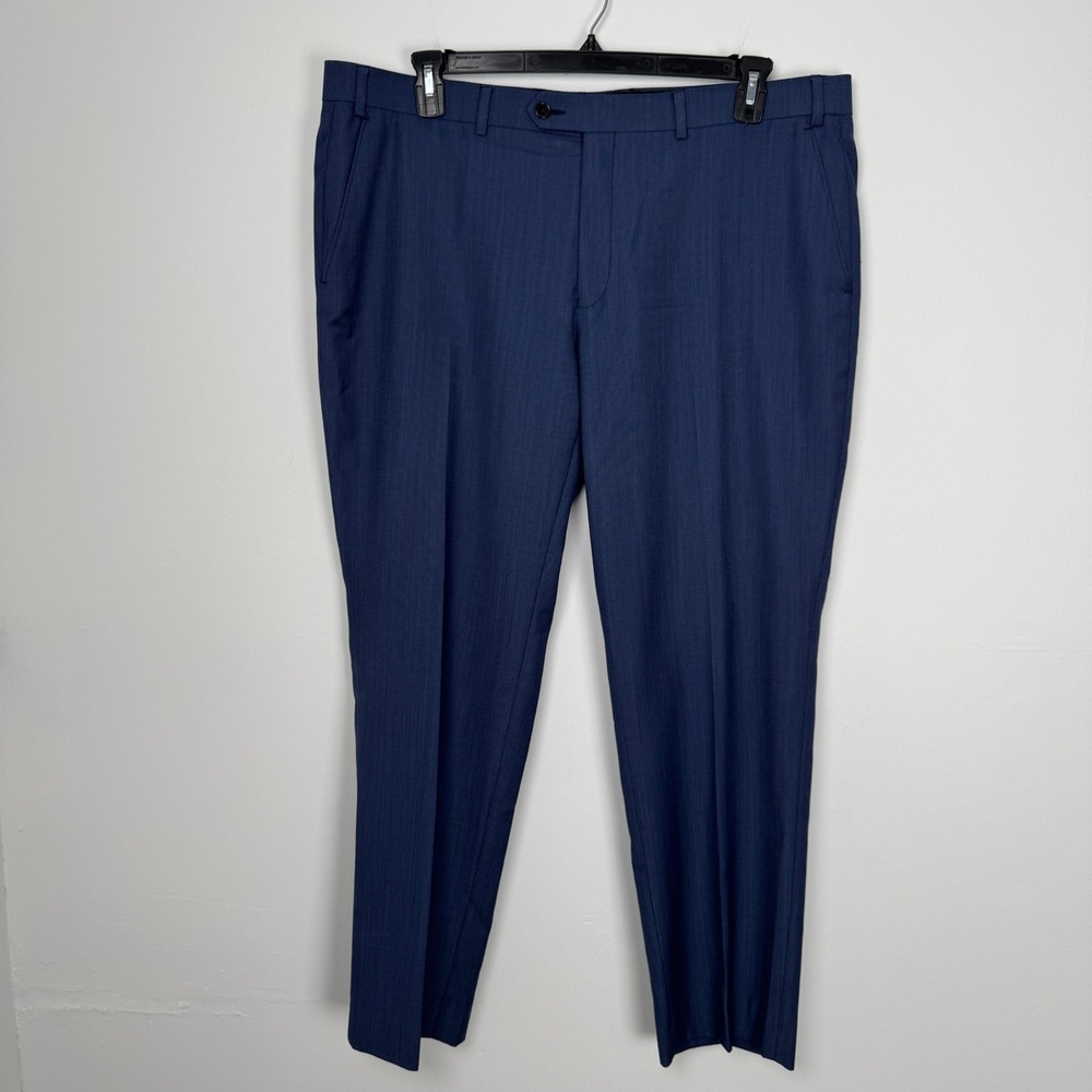 Lauren Ralph Lauren Mens Blue Wool Blend Dress Pants Slacks 40W x 30L Stretch